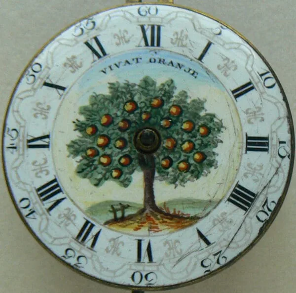 Horloge met oranjeboom